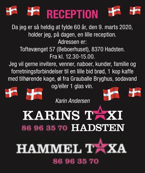 karins taxi hadsten|Karins Taxi ApS